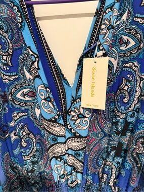 Seven Islands Blue Paisley Maxi Dress